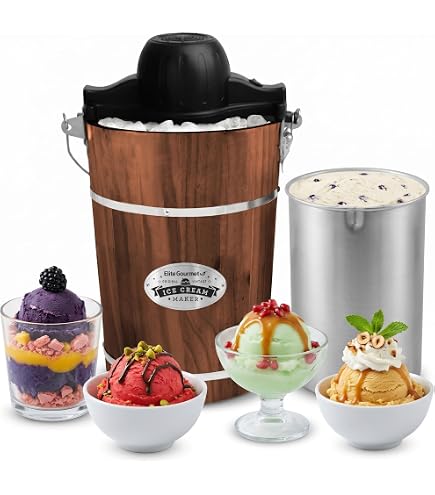 Amazon.com: AMERIHOME ICM6C 6-Quart Old Fashion Ice Cream Maker